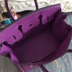 Replica Hermes Birkin 30cm 35cm Bag In Purple Clemence Leather