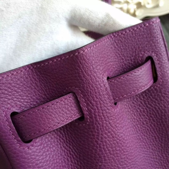 Replica Hermes Birkin 30cm 35cm Bag In Purple Clemence Leather