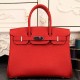 Replica Hermes Birkin 30cm 35cm Bag In Red Clemence Leather