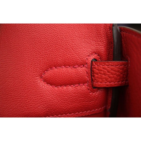 Replica Hermes Birkin 30cm 35cm Bag In Red Clemence Leather