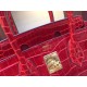 Fake Hermes Birkin 30cm 35cm Bag In Red Crocodile Leather Replica