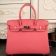 Replica Hermes Birkin 30cm 35cm Bag In Rose Lipstick Clemence Leather