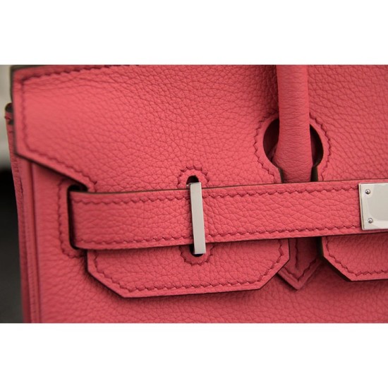 Replica Hermes Birkin 30cm 35cm Bag In Rose Lipstick Clemence Leather