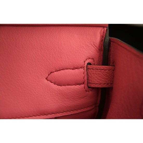 Replica Hermes Birkin 30cm 35cm Bag In Rose Lipstick Clemence Leather