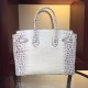 Replica Hermes Birkin 30cm 35cm Bag In White Crocodile Leather