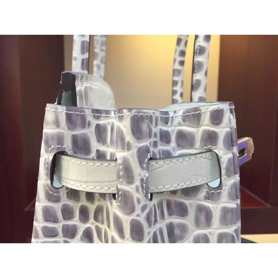 Replica Hermes Birkin 30cm 35cm Bag In White Crocodile Leather