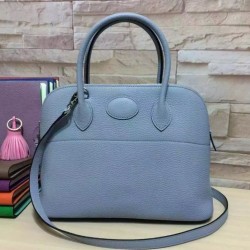 Replica Hermes Bolide 31 35 Bag In Azure Clemence Leather
