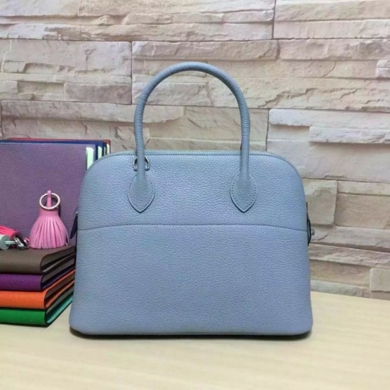 Replica Hermes Bolide 31 35 Bag In Azure Clemence Leather