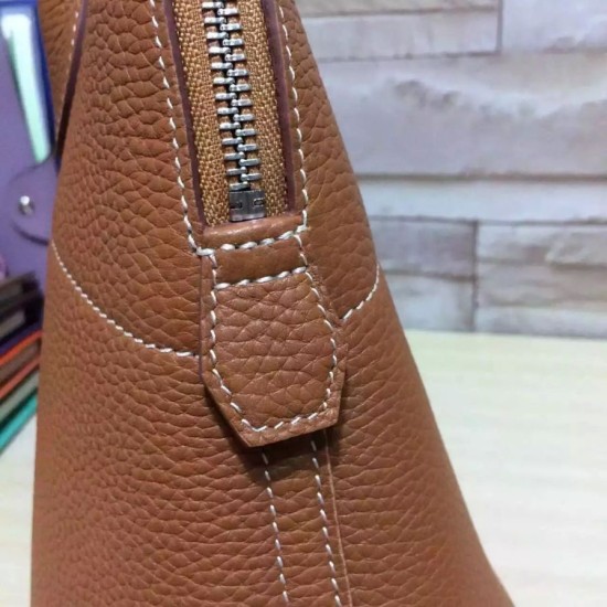 Replica Hermes Bolide 31 35 Bag In Brown Clemence Leather
