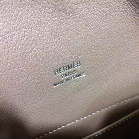 Fake Hermes Bolide 31 35 Bag In Grey Clemence Leather Replica