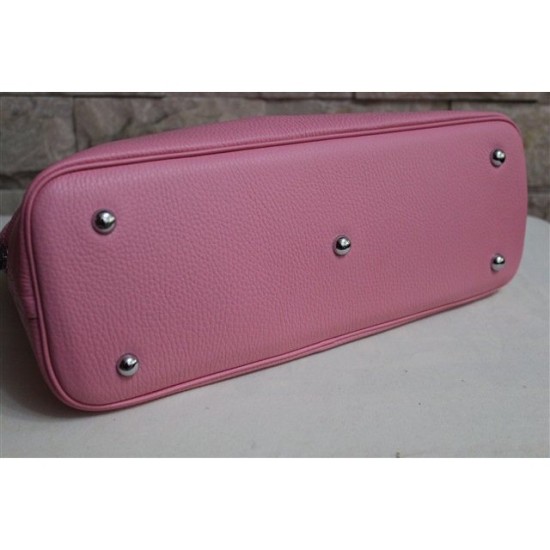 Fake Hermes Bolide 31 35 Bag In Pink Clemence Leather Replica