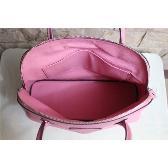 Fake Hermes Bolide 31 35 Bag In Pink Clemence Leather Replica