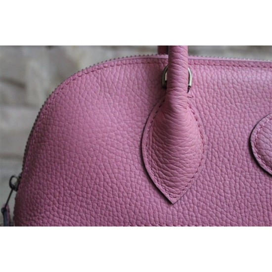 Fake Hermes Bolide 31 35 Bag In Pink Clemence Leather Replica
