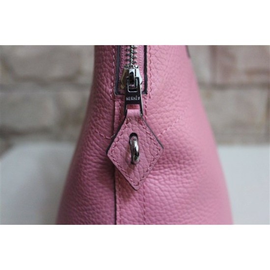 Fake Hermes Bolide 31 35 Bag In Pink Clemence Leather Replica