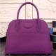 Fake Hermes Bolide 31 35 Bag In Purple Clemence Leather Replica