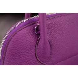 Fake Hermes Bolide 31 35 Bag In Purple Clemence Leather Replica