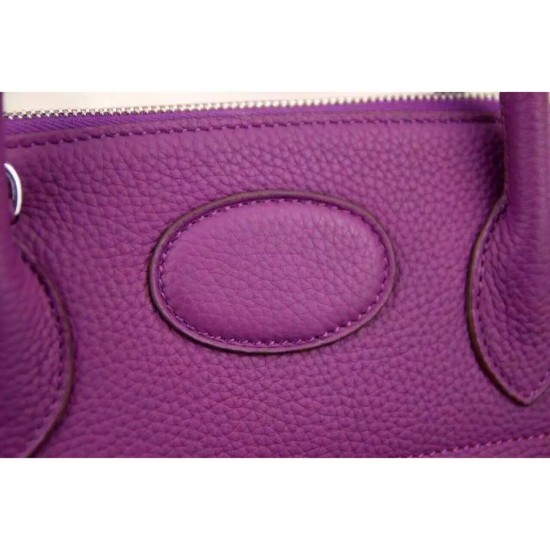 Fake Hermes Bolide 31 35 Bag In Purple Clemence Leather Replica