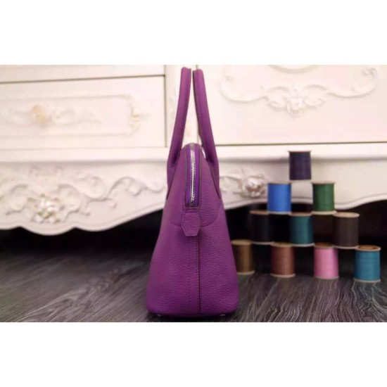 Fake Hermes Bolide 31 35 Bag In Purple Clemence Leather Replica