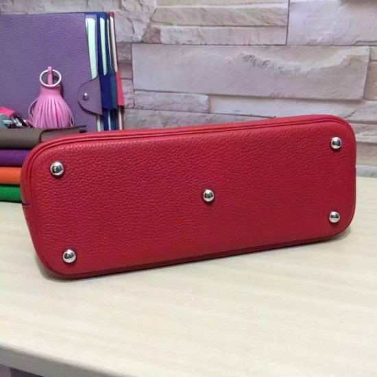 Replica Hermes Bolide 31 35 Bag In Red Clemence Leather