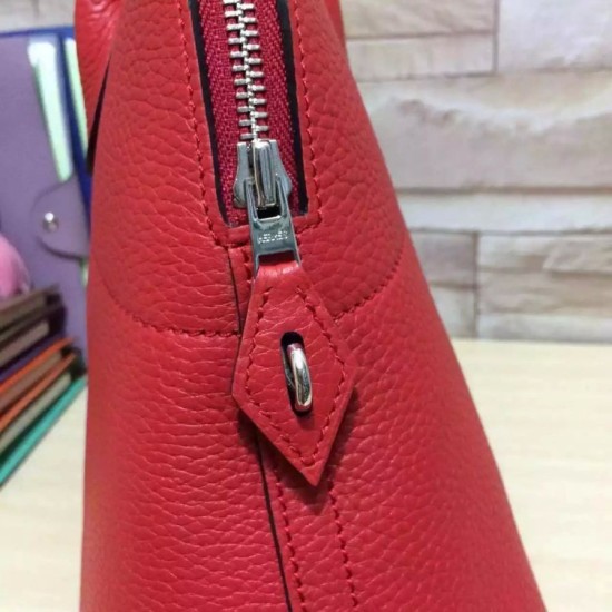 Replica Hermes Bolide 31 35 Bag In Red Clemence Leather