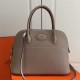 Replica Hermes Bolide 31cm Bag In Grey Swift Leather