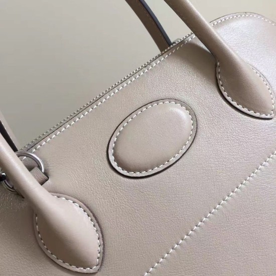 Replica Hermes Bolide 31cm Bag In Grey Swift Leather