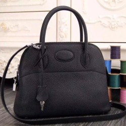 Replica Hermes Bolide Tote Bag In Black Leather