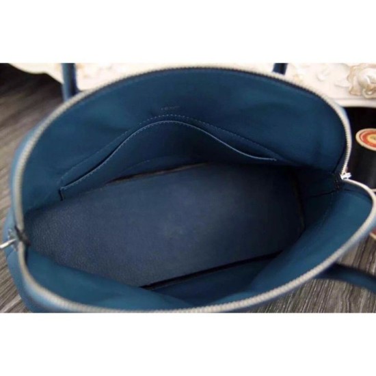 Replica Hermes Bolide Tote Bag In Blue Leather