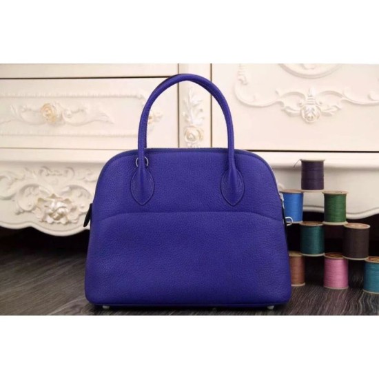 Fake Hermes Bolide Tote Bag In Electric Blue Leather Replica