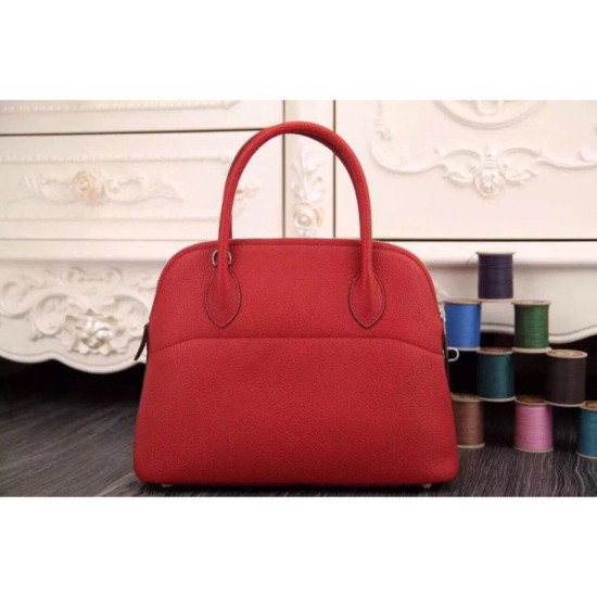 Replica Hermes Bolide Tote Bag In Red Leather