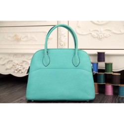 Fake Hermes Bolide Tote Bag In Turquoise Leather Replica