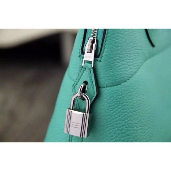 Replica Hermes Bolide Tote Bag In Turquoise Leather