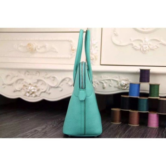 Replica Hermes Bolide Tote Bag In Turquoise Leather