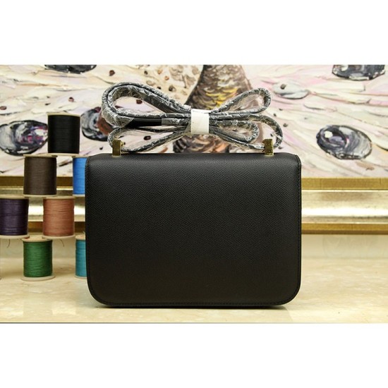 Fake Hermes Constance Bag In Black Epsom Leather Replica