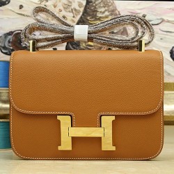 Replica Hermes Constance Bag In Brown Epsom Leather