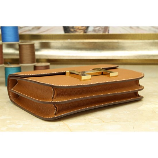 Replica Hermes Constance Bag In Brown Epsom Leather