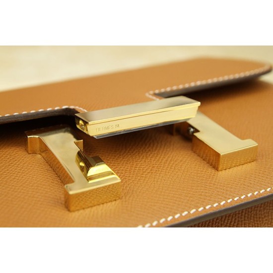 Replica Hermes Constance Bag In Brown Epsom Leather