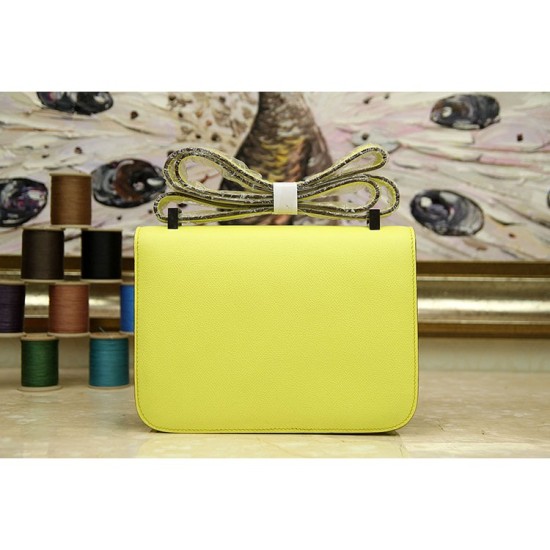 Replica Hermes Constance Bag In Yellow Epsom Leather