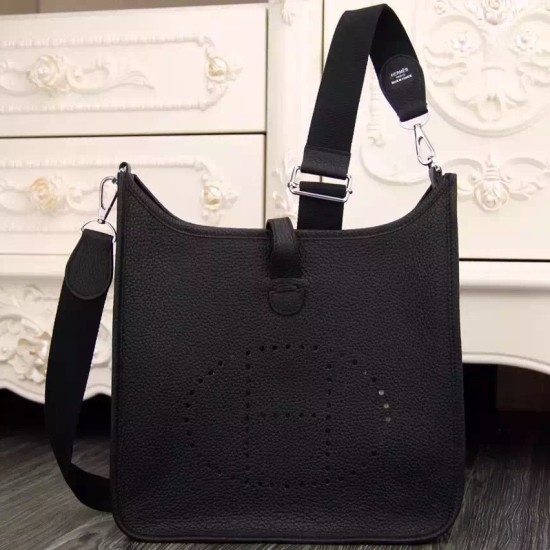 Replica Hermes Black Evelyne II TPM And III PM Bag