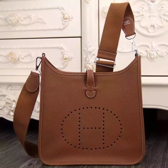 Replica Hermes Brown Evelyne II TPM And III PM Bag