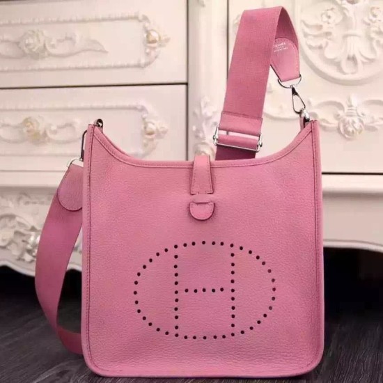 Fake Hermes Pink Evelyne II TPM And III PM Bag Replica