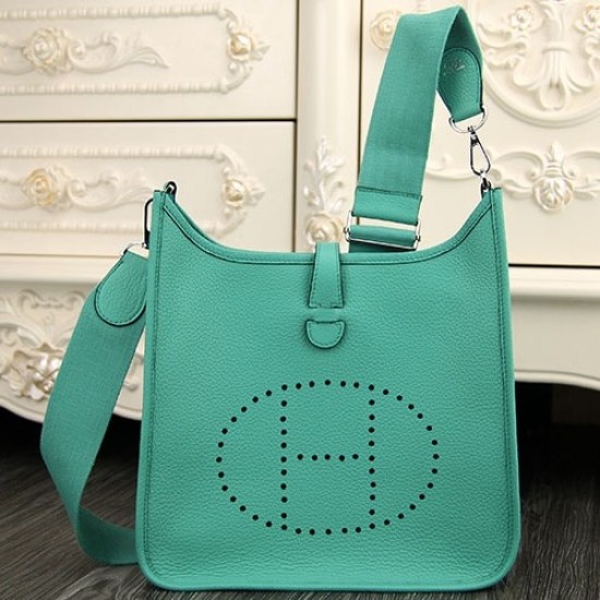 Replica Hermes Turquoise Evelyne III PM Bag