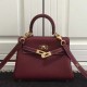 Fake Hermes Kelly 20cm Bag In Bordeaux Clemence Leather Replica