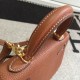 Fake Hermes Kelly 20cm Bag In Brown Clemence Leather Replica