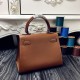Fake Hermes Kelly 20cm Bag In Brown Epsom Leather Replica