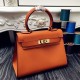 Fake Hermes Kelly 20cm Bag In Orange Epsom Leather Replica