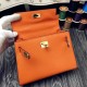 Fake Hermes Kelly 20cm Bag In Orange Epsom Leather Replica