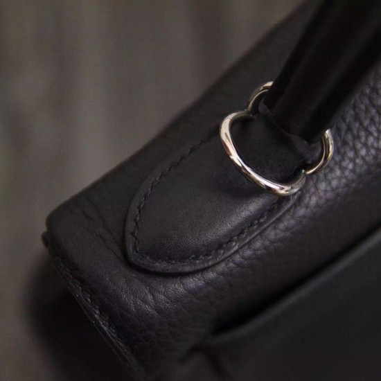 Replica Hermes Kelly Bag 28,32CM In Black Clemence Leather