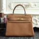 Replica Hermes Kelly Bag 28,32CM  In Brown Clemence Leather