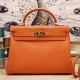 Replica Hermes Kelly Bag 28,32CM  In Orange Clemence Leather